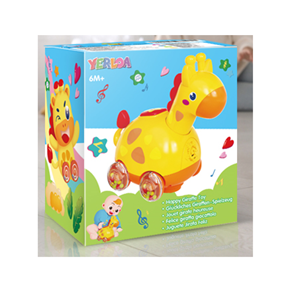 اسباب بازی نوزادی زرافه چرخ دار موزیکال Yerloa Musical Giraffe Crawling _اسباب بازی نوزادی